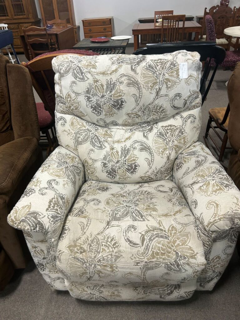 White Pattern LaZBoy Rocker-Recliner $139