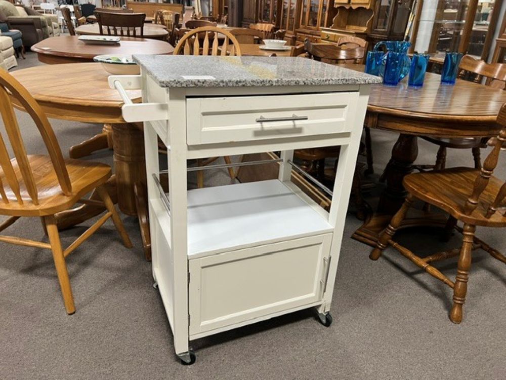 Grey Speckled Serving Cart $39