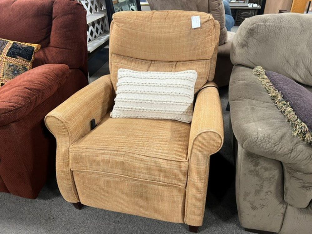 Orange Electric Recliner $149