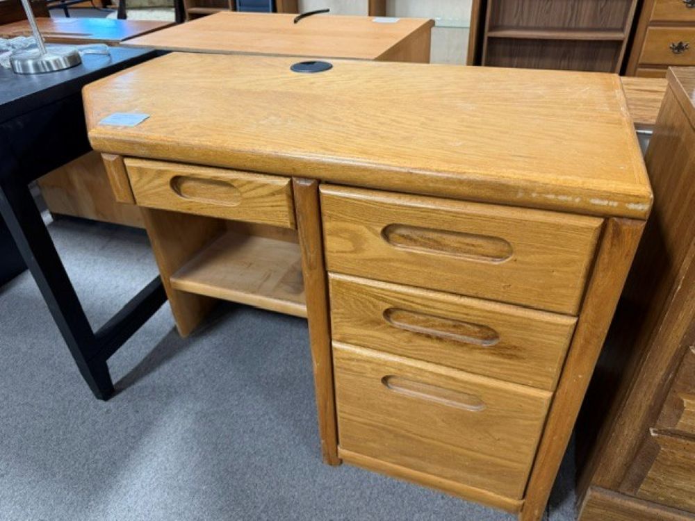4 Drawer Honey Oak Color Desk $45