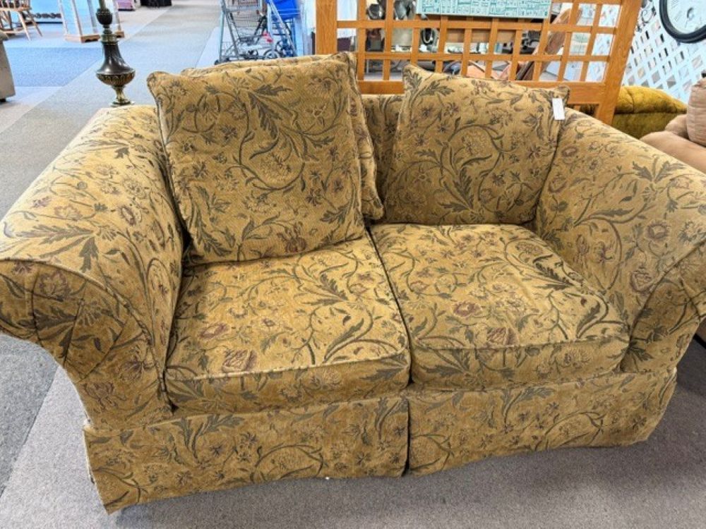 Gold Color Pattern Loveseat $139