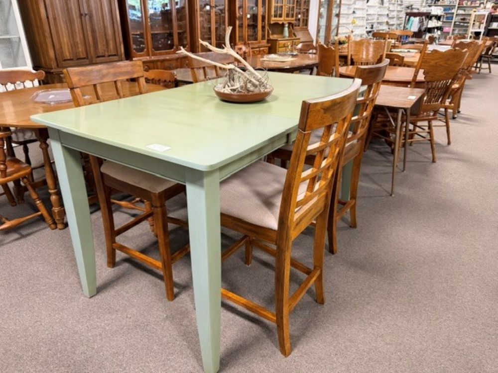 Green Counter Height Table 4 Chairs $359