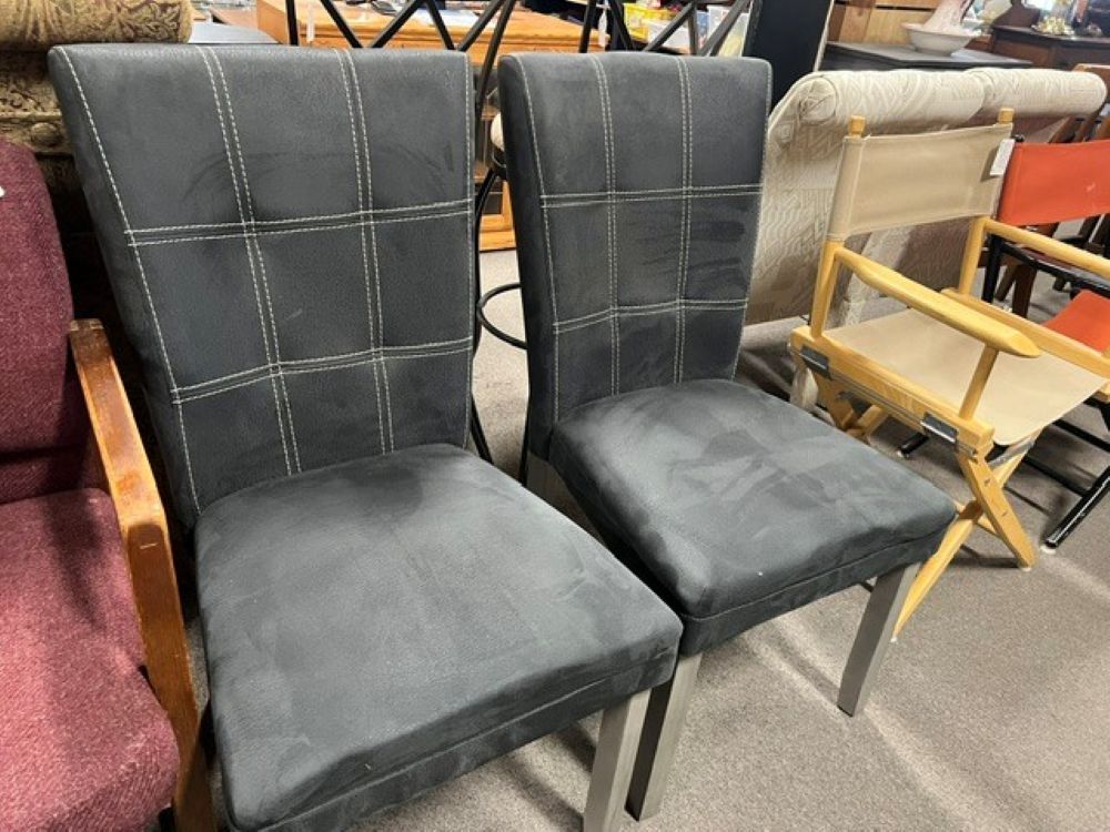 Grey Microfiber Chairs $39
