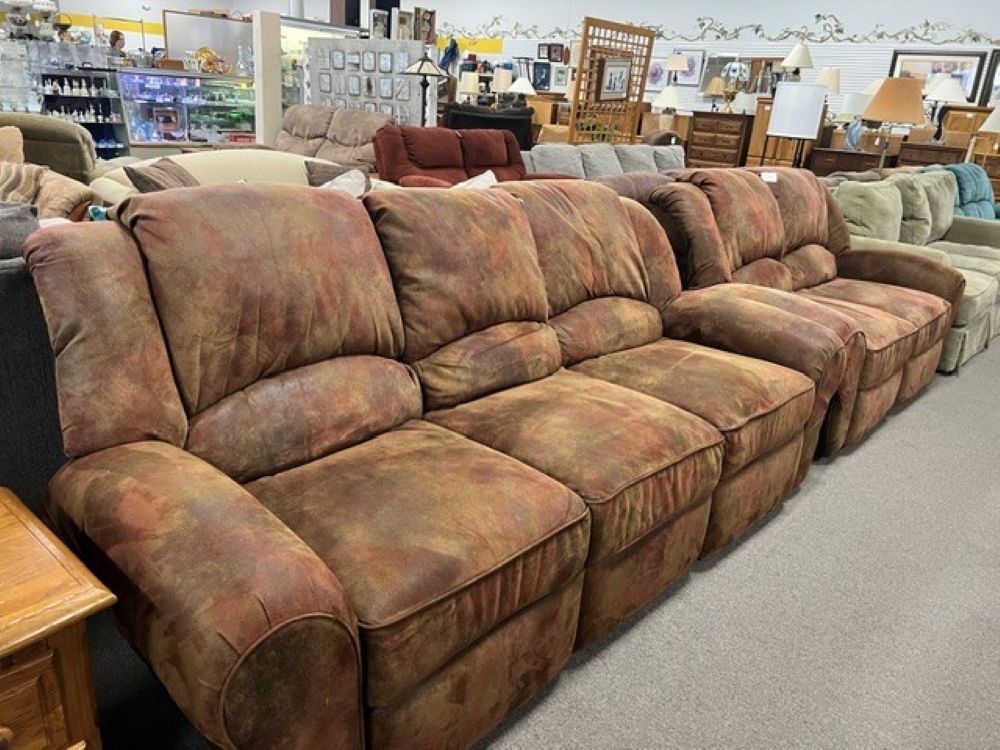 Multi Color Double Recliner Sofa $299