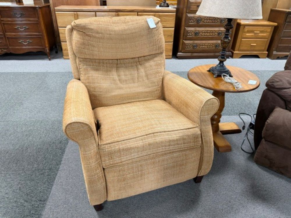 Orange Electric Recliner $149