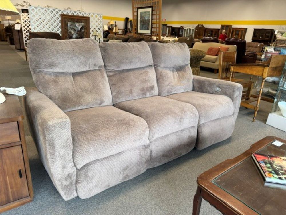 Brown Electric Double Recliner Sofa $459