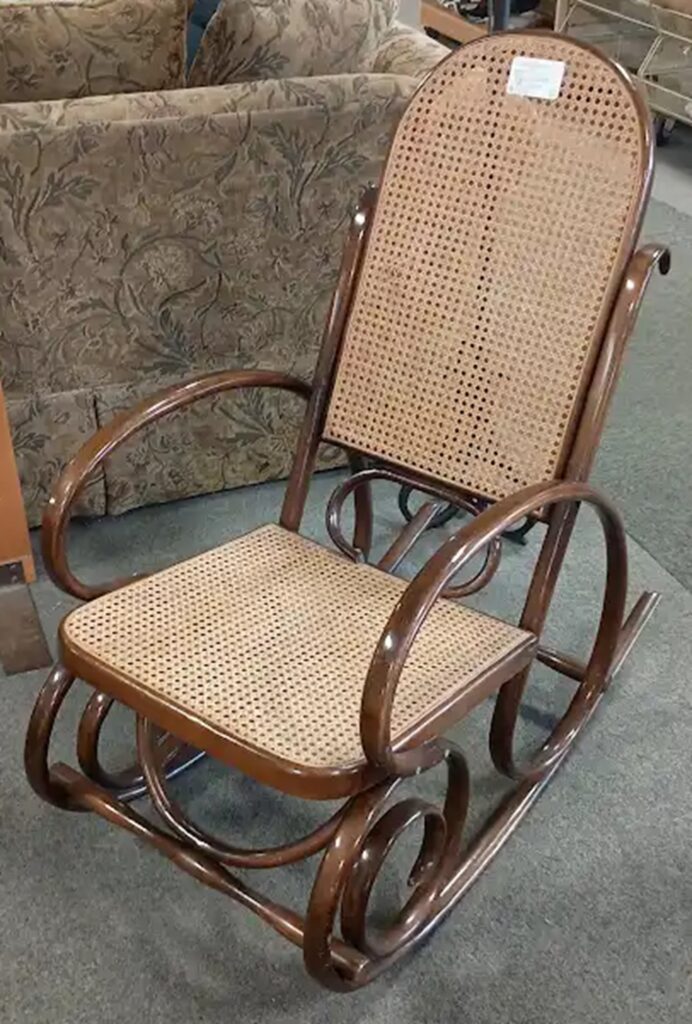 Cane Seat and Back Bentwood Rocker $17
