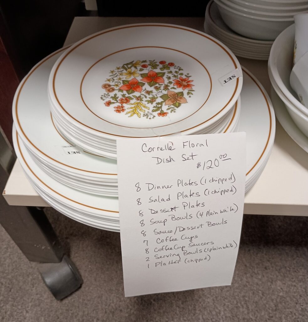 Correlle Floral Dish Set $120