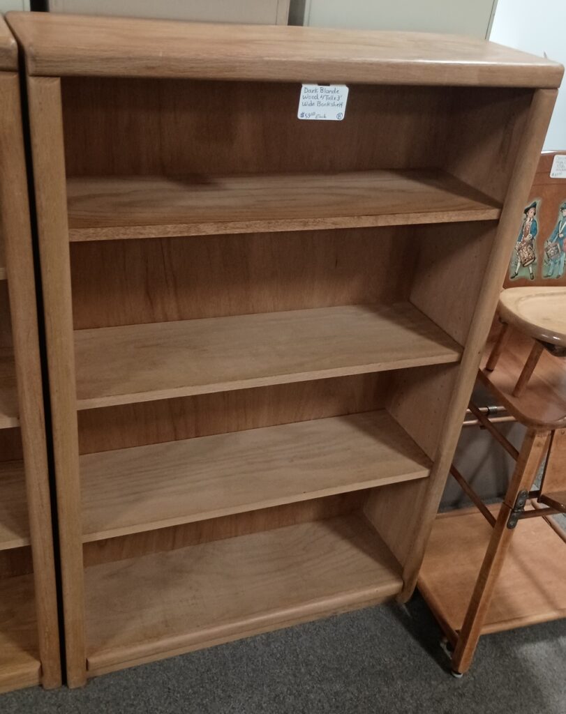 Dark Blonde Wood 4in Tall X 3in Wide Bookshelf $59