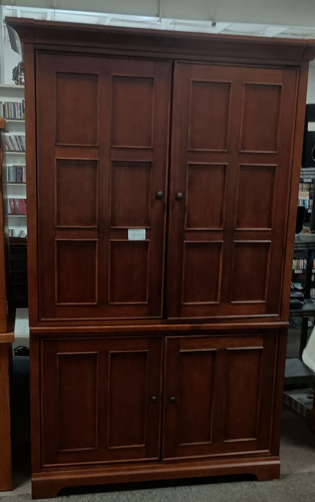 Large Three Piece Four Door Armoire Cabinet $179