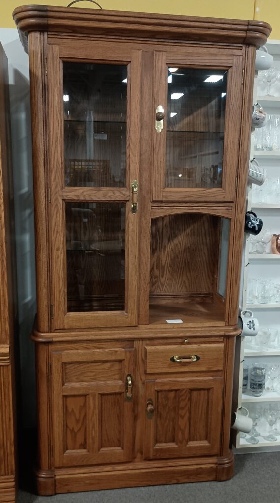 Richardson Two Piece Beveled Glass Hutch $329