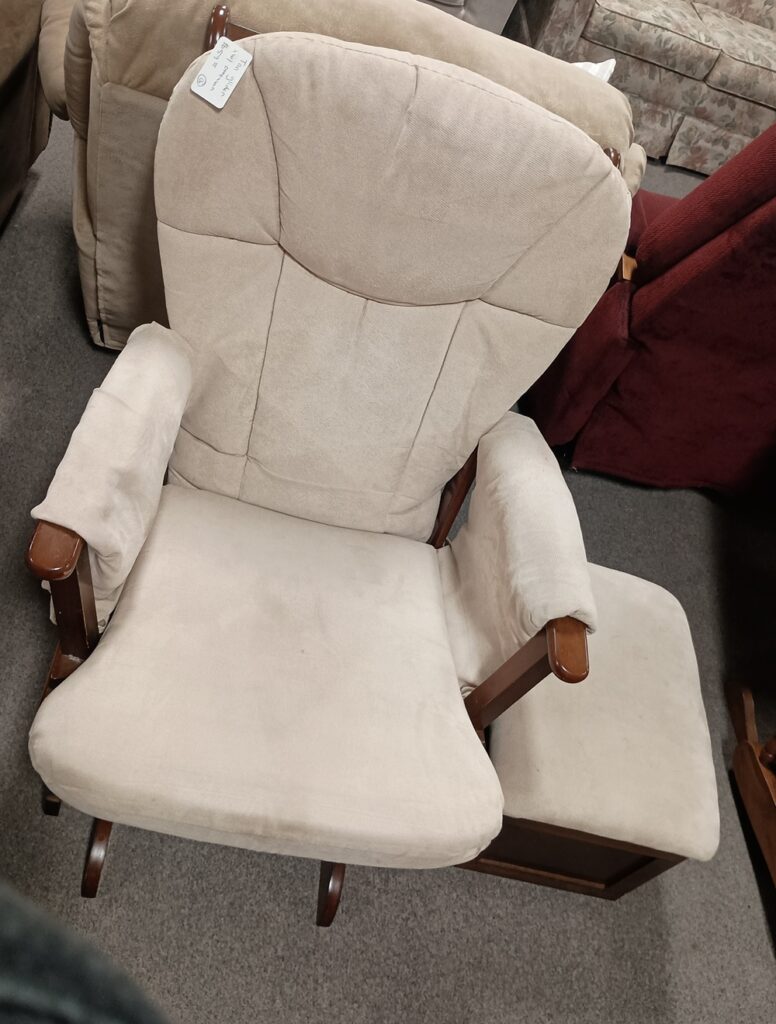 Tan Glider With Ottoman $59