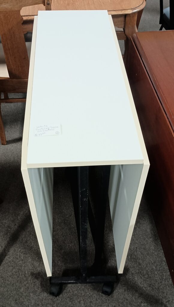 White GateLeg Table On Casters $39