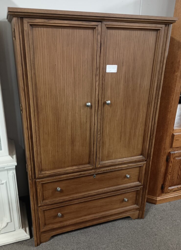 Wood Two Drawer Two Door Cabinet $179
